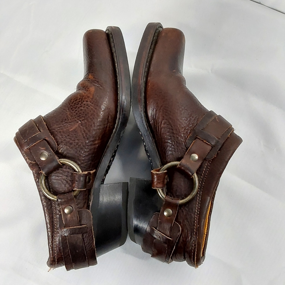 Frye Western Belted Harness Mule Slides - Picture 7 of 14